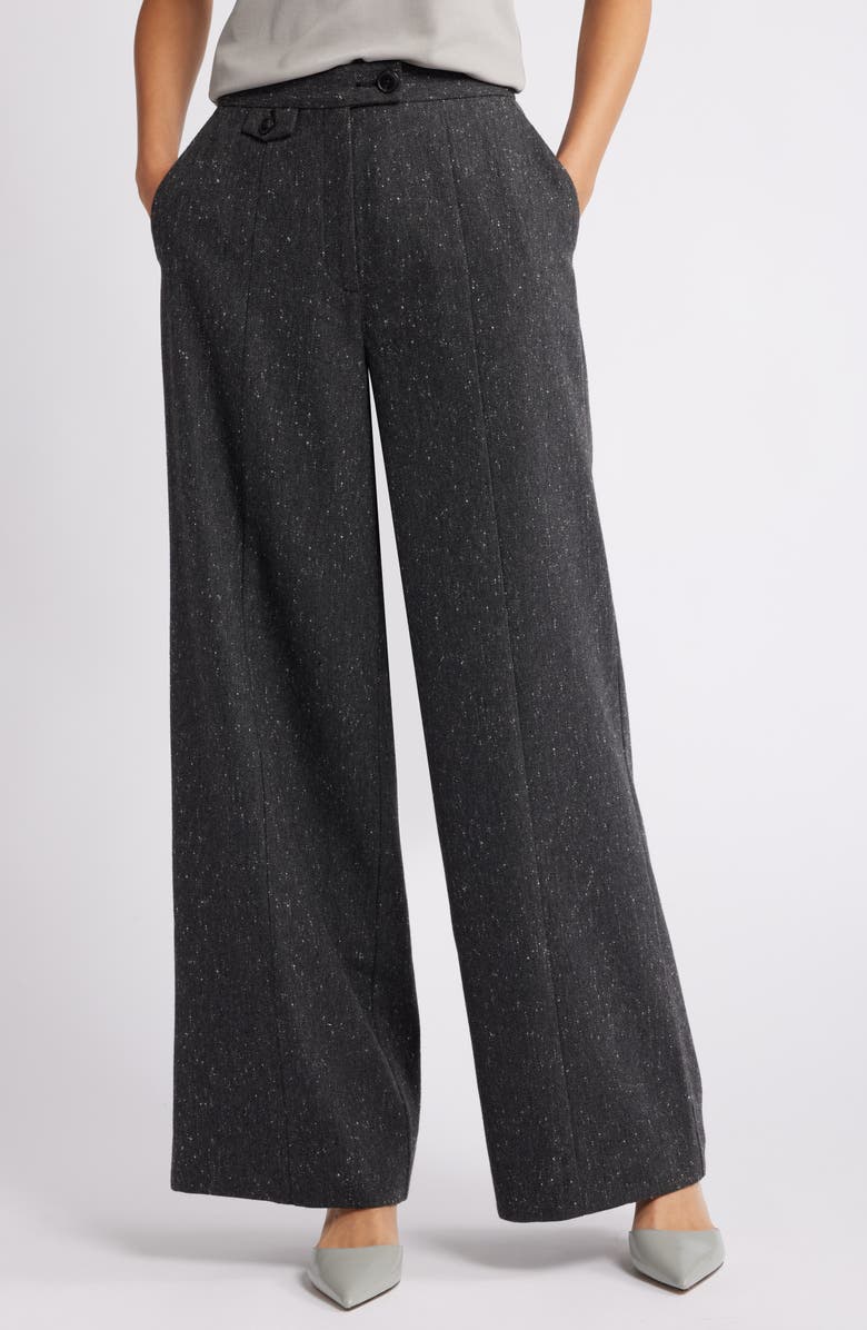 Nordstrom Textured Wide Leg Pants, Alternate, color, 