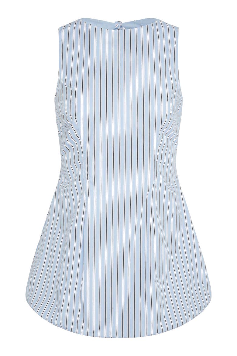 Boatneck Bubble Mini Dress, Alternate, color, Blue