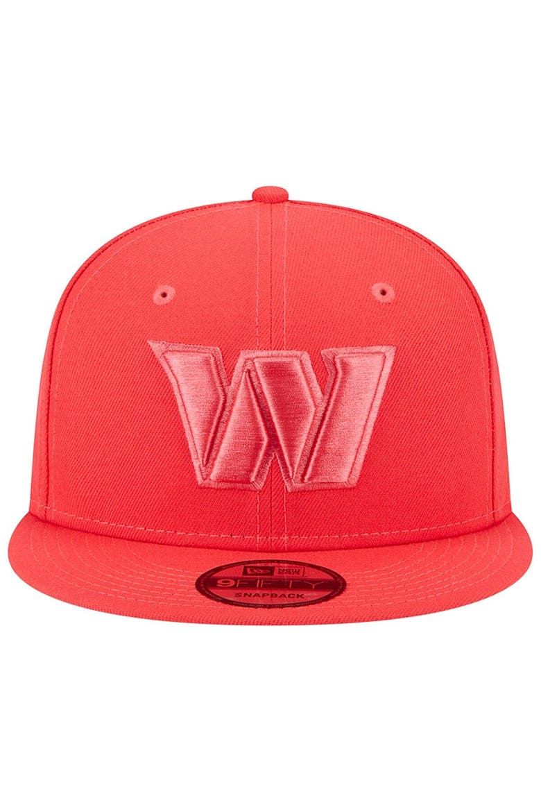Men's New Era Red Washington Commanders Color Pack Brights 9FIFTY Snapback Hat, Alternate, color, Red