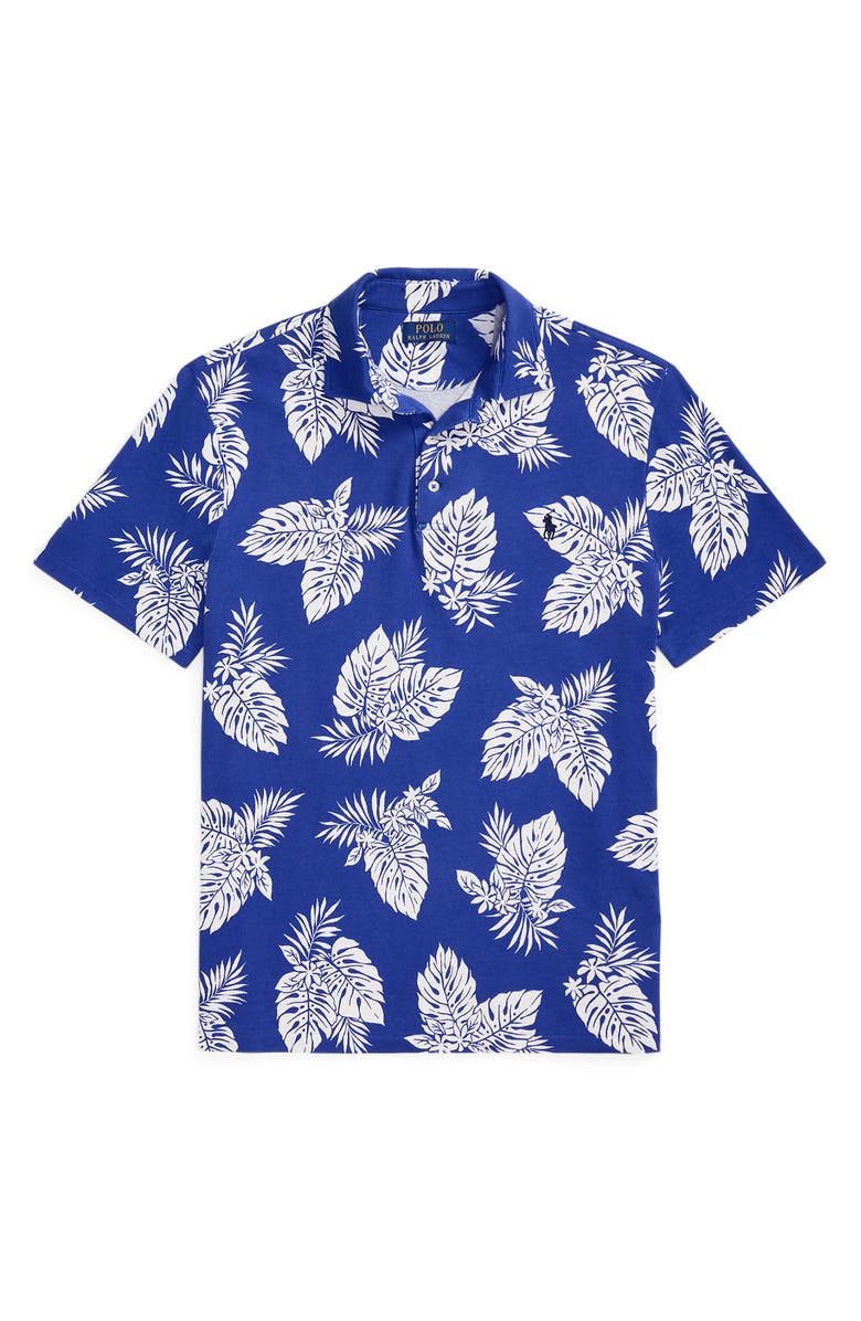 Polo Ralph Lauren Paradise Frond Print Cotton Knit Polo, Alternate, color, Tropical Monstera