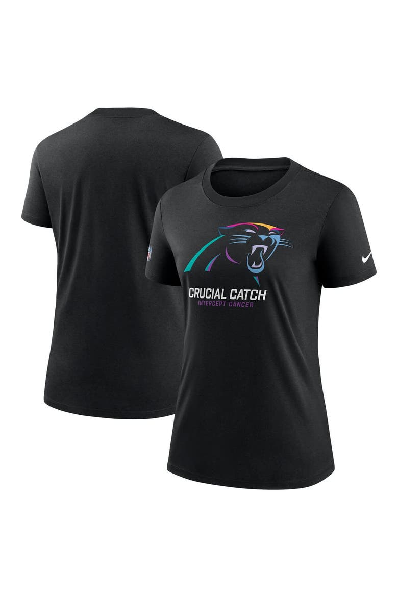 Women's Nike  Black Carolina Panthers 2024 NFL Crucial Catch Tri-Blend T-Shirt, Main, color, Black