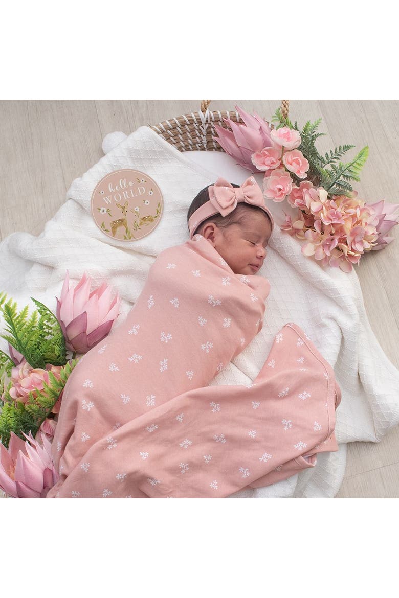 2PK Jersey Swaddle - Sophia Garden, Alternate, color, Sophia Garden