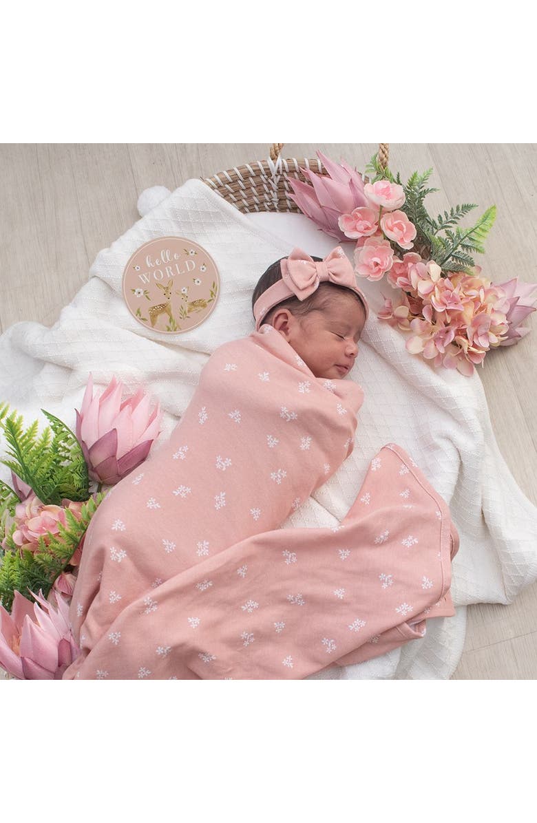 Living Textiles 2PK Jersey Swaddle - Sophia Garden, Alternate, color, Sophia Garden