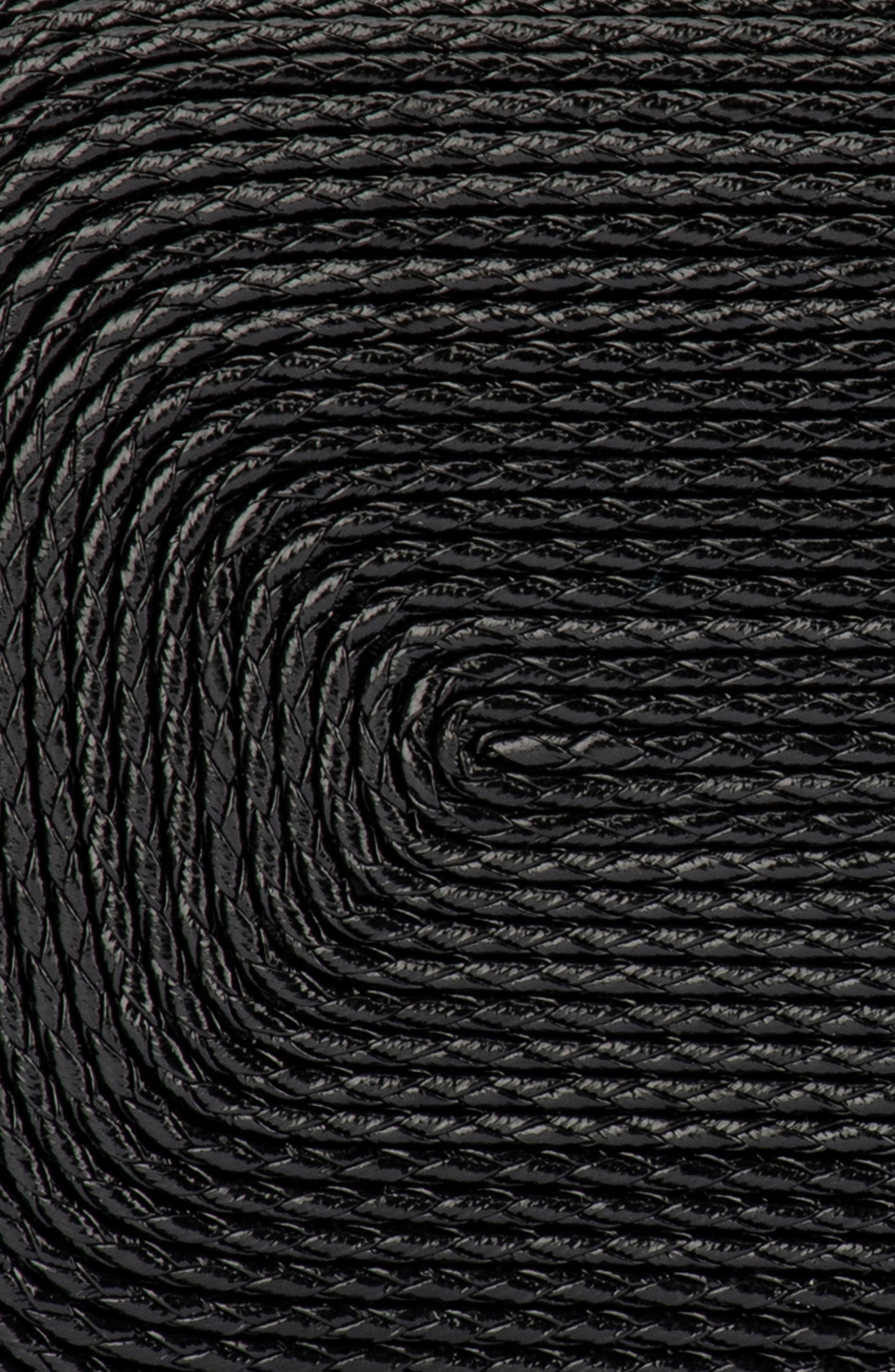 Olga Berg Martina Rope Clutch, Alternate, color, Black