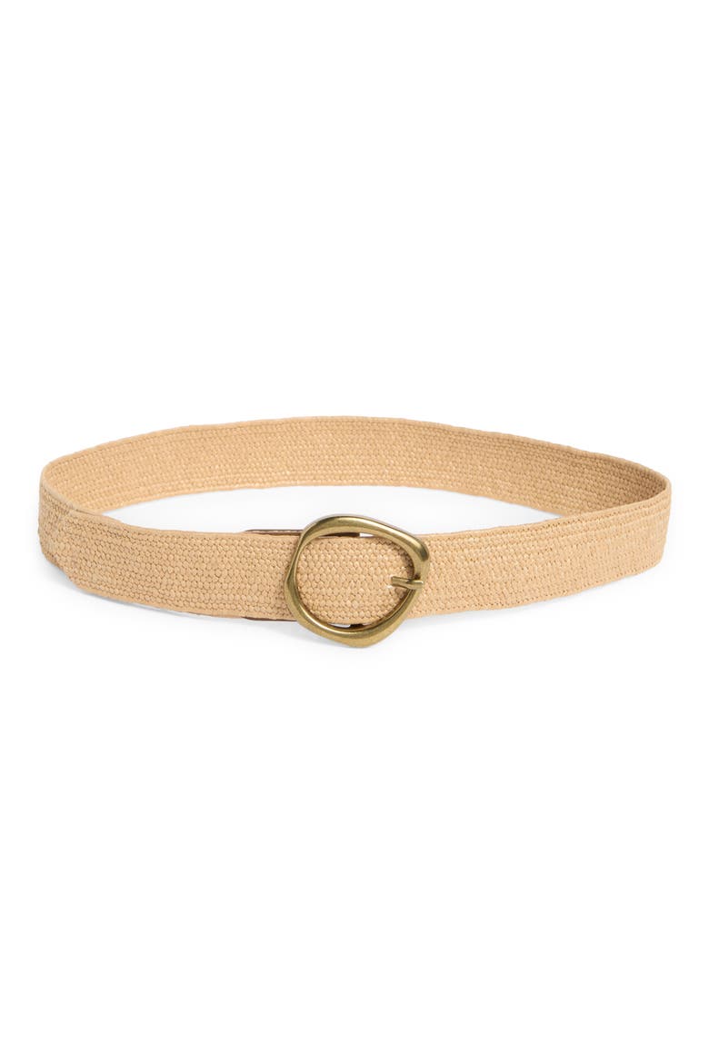 Molten Buckle Straw Belt, Main, color, NATURAL/ HONEY