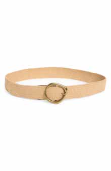 Molten Buckle Straw Belt