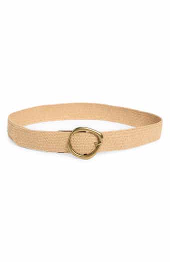 Molten Buckle Straw Belt
