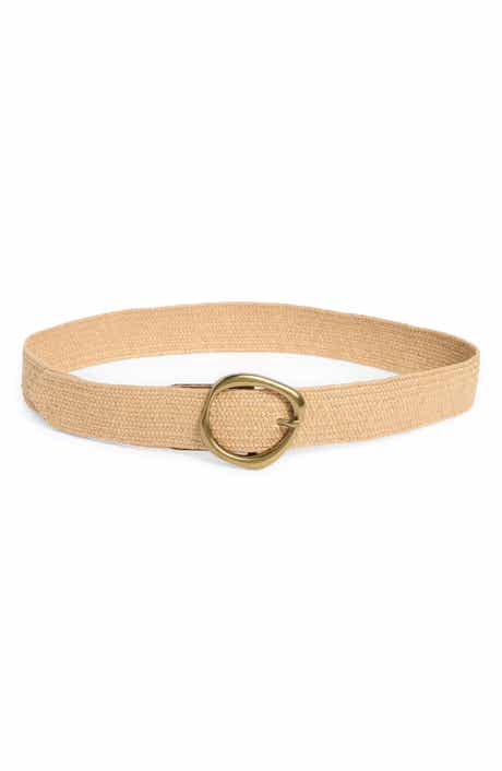 Molten Buckle Straw Belt