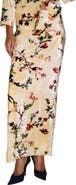 Reformation Carolyn Print Velvet Maxi Skirt