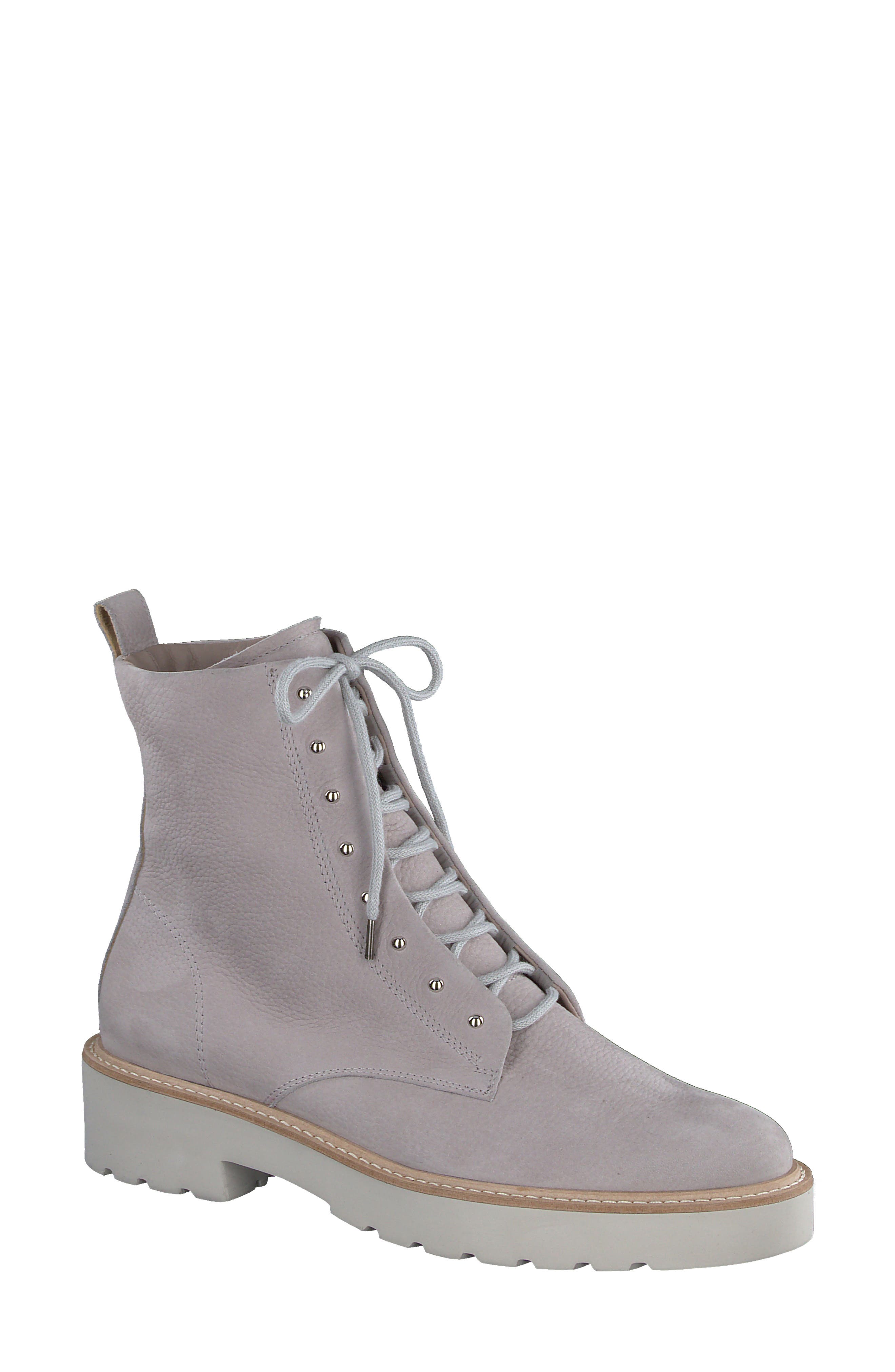 Joan Lace-Up Bootie, Main, color, PEARL GRAINED