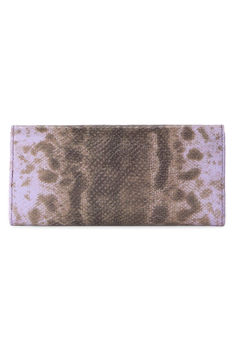 Veronica Croc Embossed Leather Wallet, Alternate, color, SHEER LAVENDER