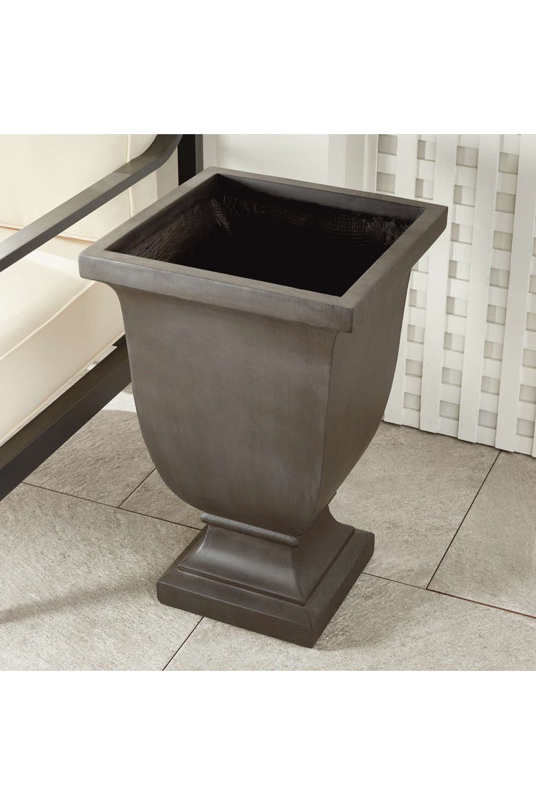 Fibreclay Beckett Large Square Footed Planter, Alternate, color, Black