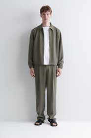 COS Bonded-twill Regular-fit Straight-leg Pants