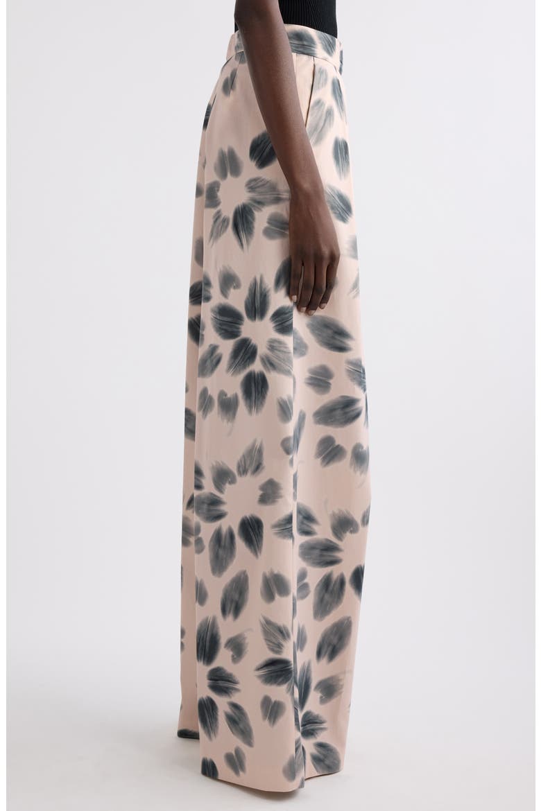 Pamplona Floral Pleated Wide Leg Pants, Alternate, color, BLUSH