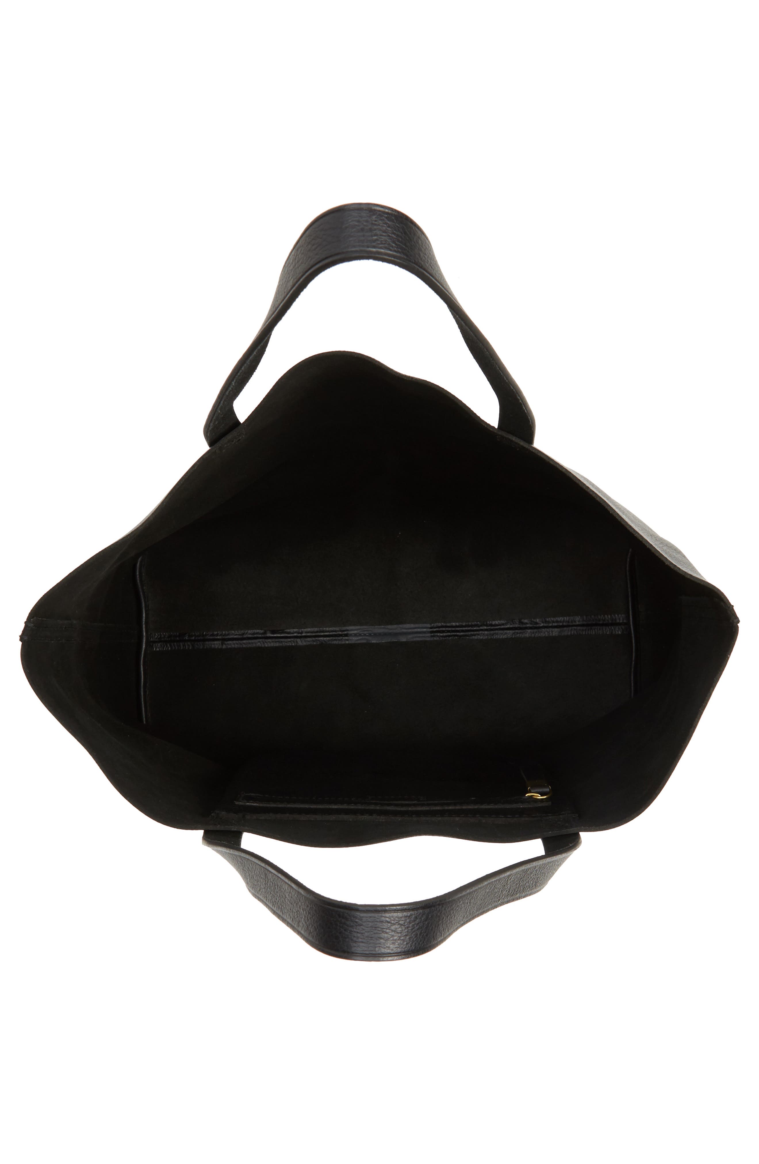 Paint Stripe Transport Leather Tote, Alternate, color, TRUE BLACK