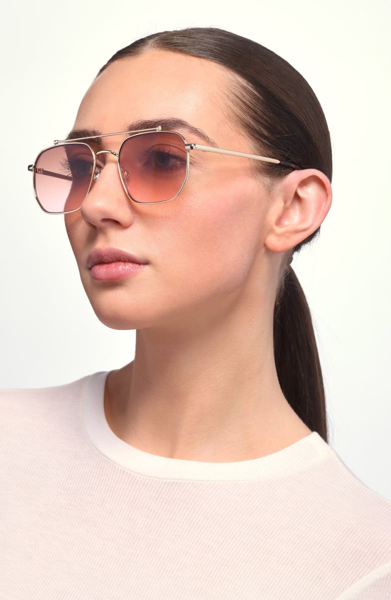 BP. Gradient Aviator Sunglasses, Alternate, color, Gold- Brown