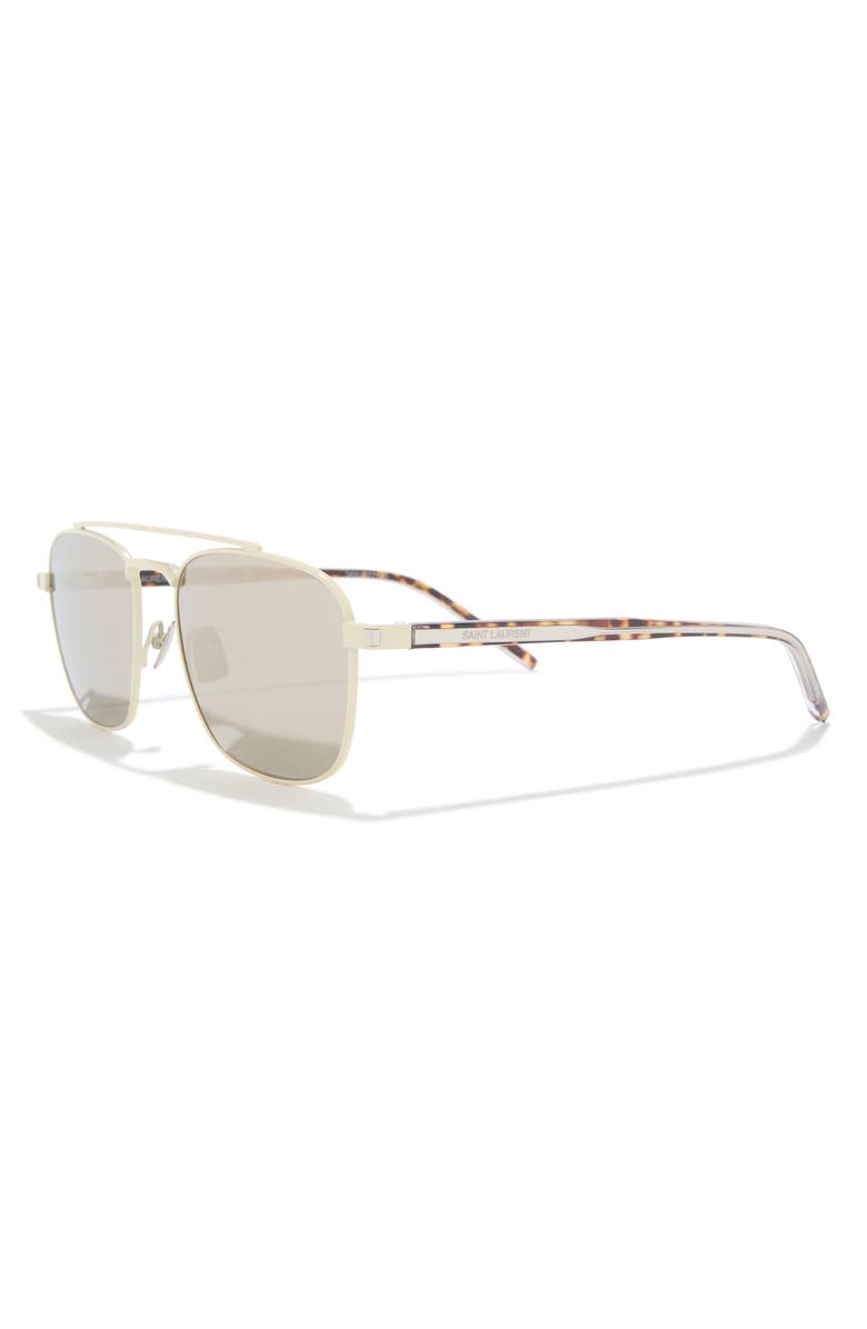 Saint Laurent 56mm Aviator Sunglasses, Alternate, color,