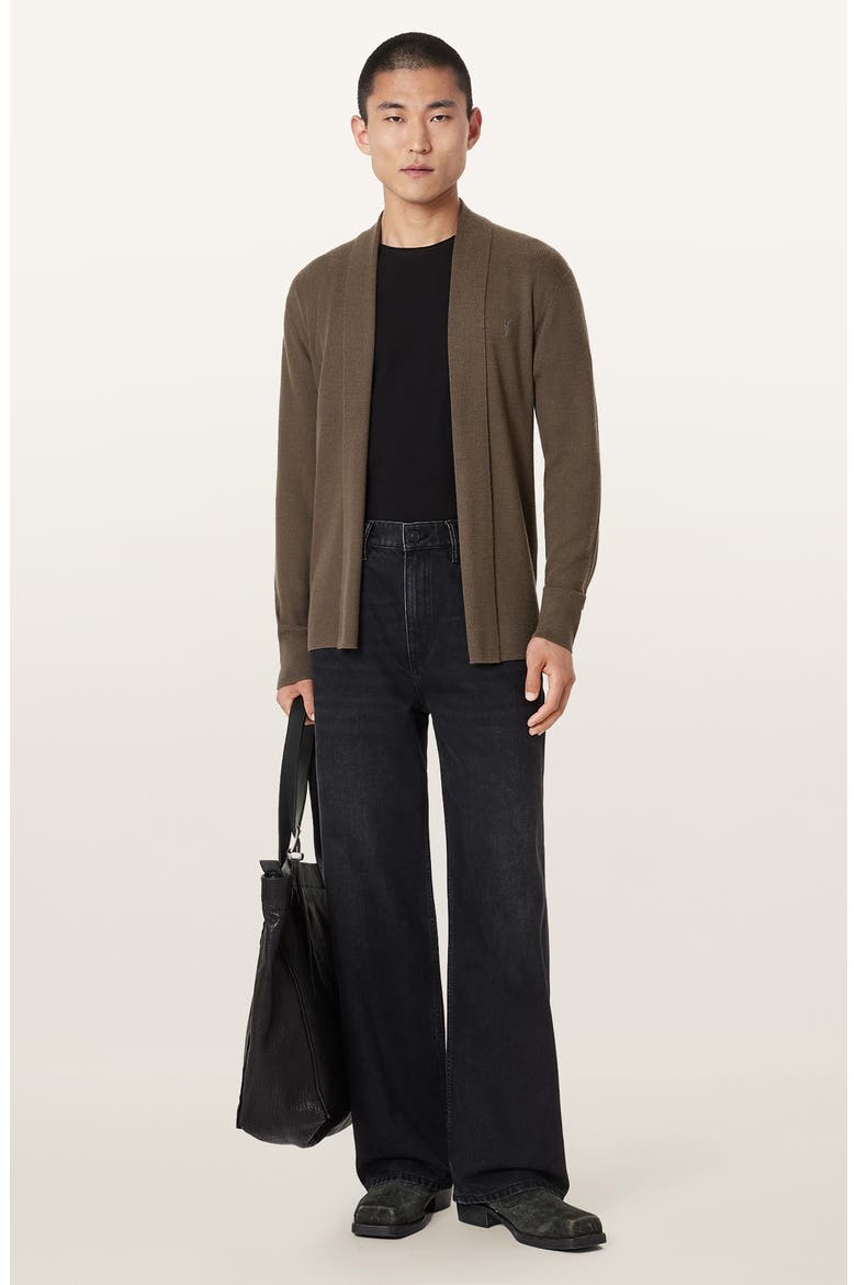 Mode Merino Wool Shawl Collar Cardigan, Alternate, color, SAGE GREEN