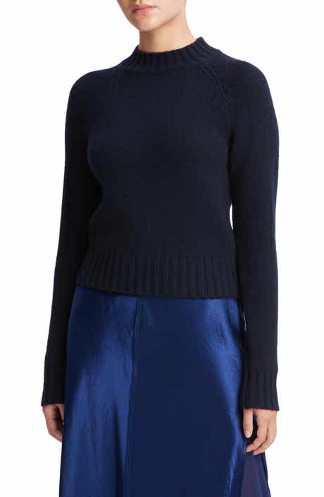 Vince Shrunken Mock Neck Cashmere Sweater