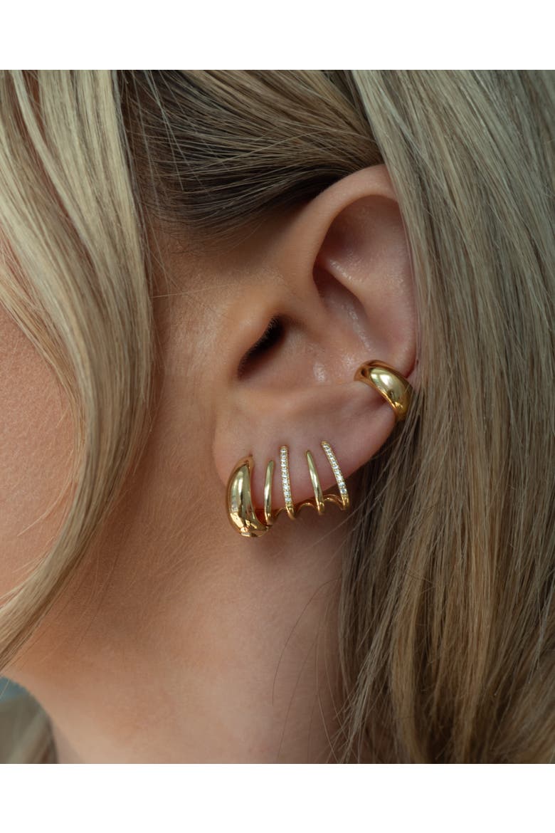 Tara Earrings, Alternate, color, Gold