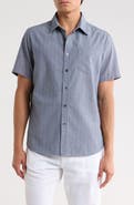 Union Augustine Short Sleeve Chambray Button-Up Shirt