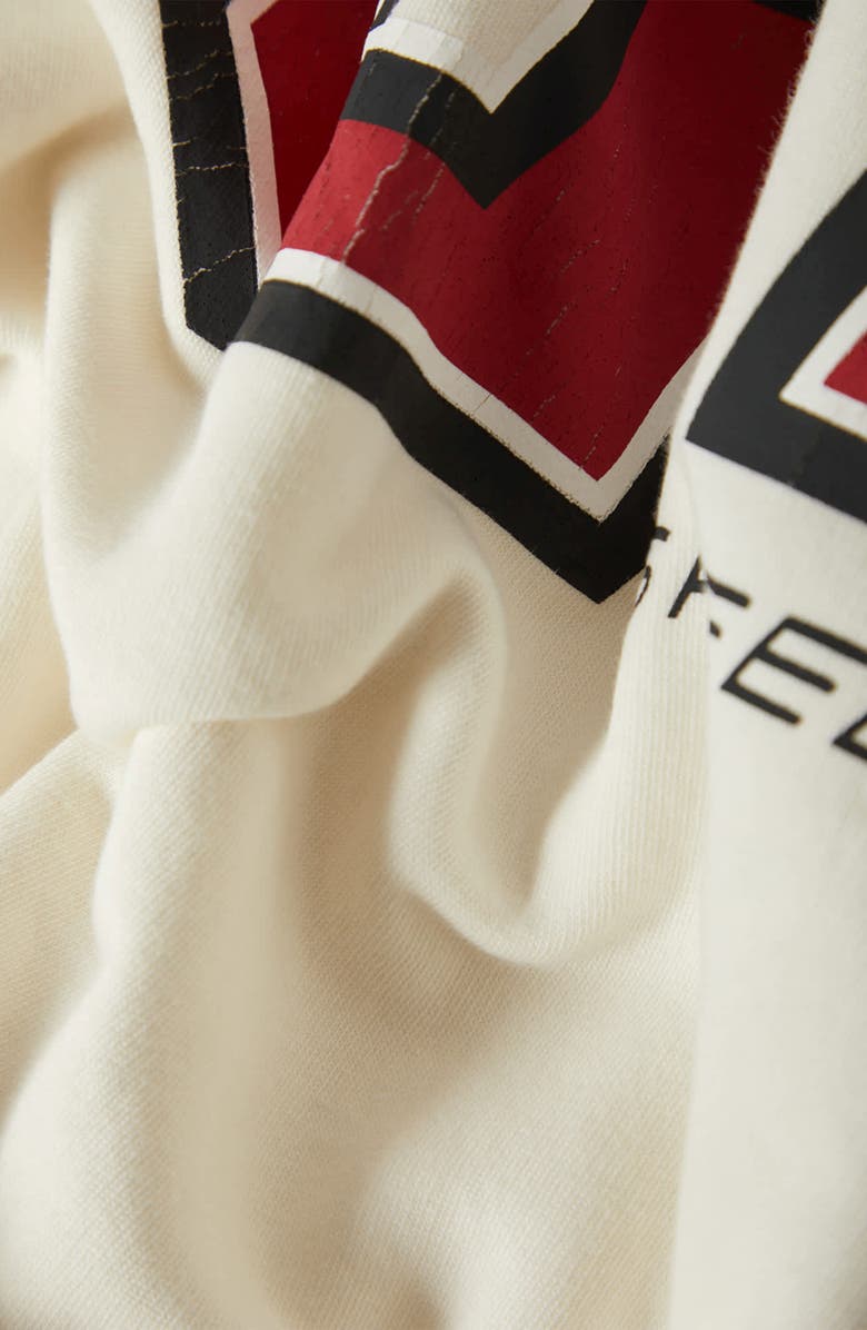 Brixton Speed Team Oversize Cotton Fleece Sweatshirt, Alternate, color, Off White