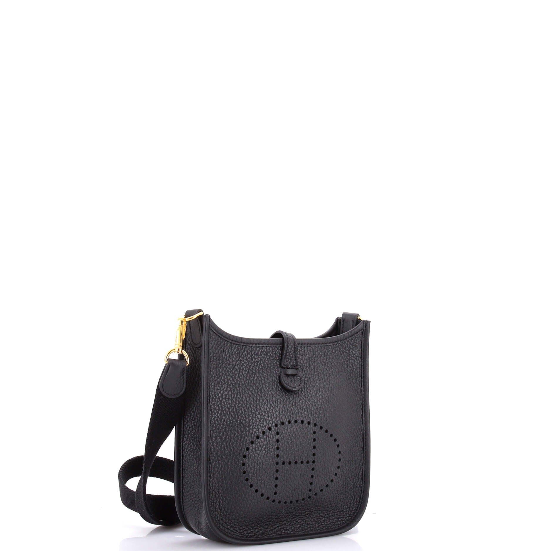 Pre-Owned Hermes Evelyne Bag Gen III Clemence TPM, Alternate, color, Noir