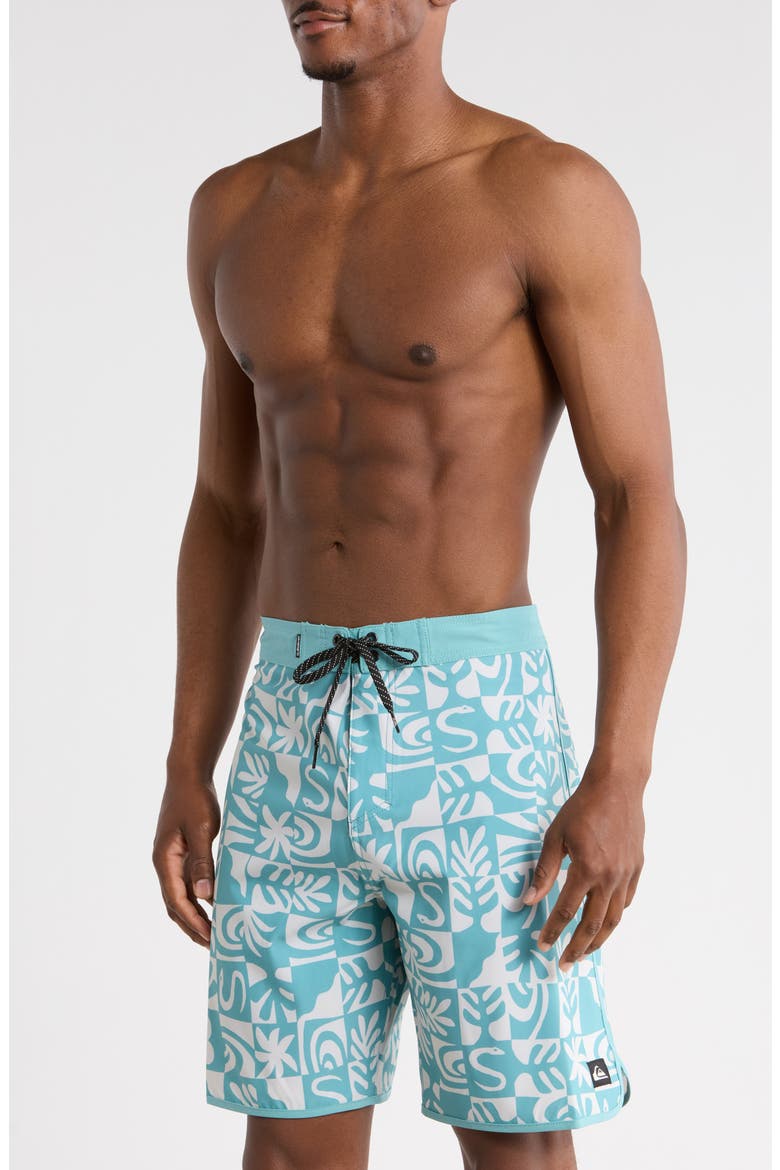Surfsilk Scallop Terra Board Shorts, Main, color, DUSTY TURQUOISE