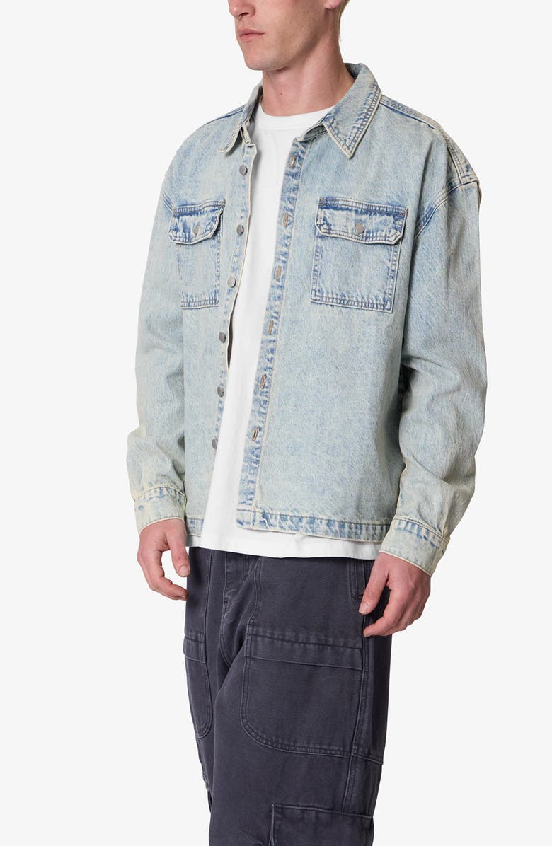 mnml Denim Shirt Jacket, Alternate, color, Light Blue