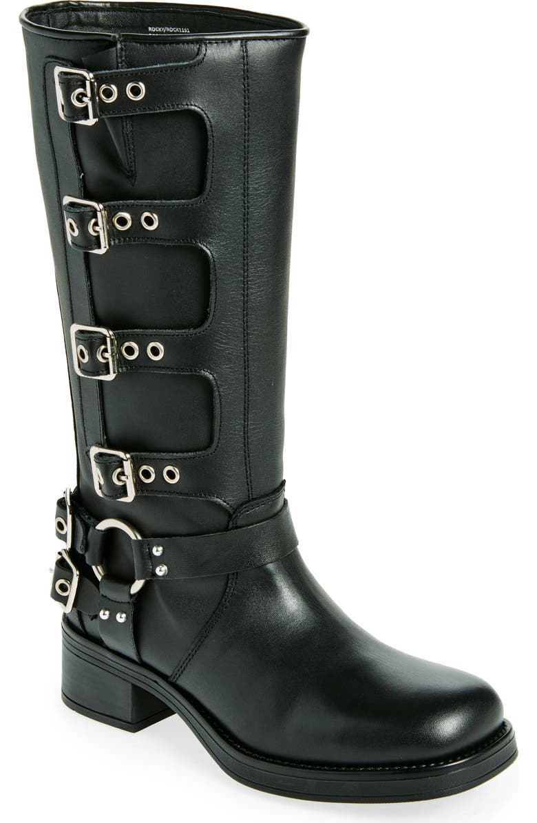 Steve Madden Rocky Boot, Main, color, Black Leather