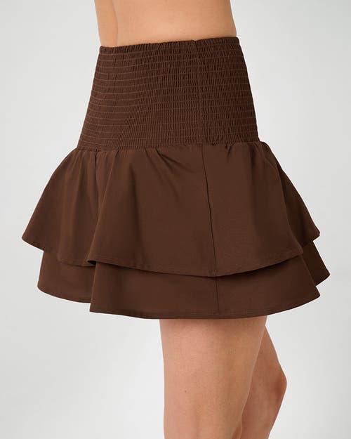 Weworewhat Smocked Ruffle Mini Skirt