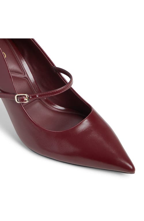 Aldo Eledeladar Pointed Toe Mary Jane Pump In Burgundy