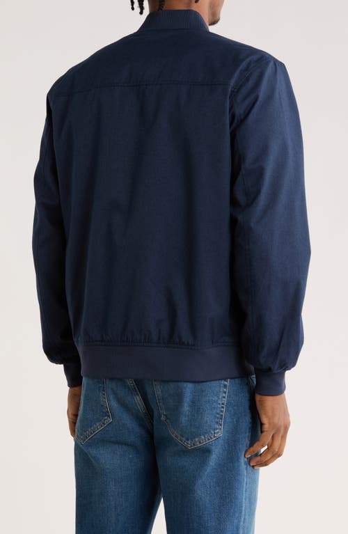 14th & Union Textured Bomber Jacket In Blue