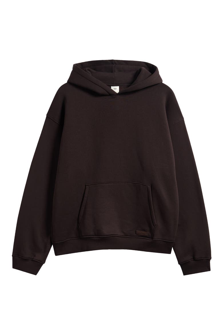 Fleece Lounge Relaxed Hoodie, Main, color, DARK ROAST