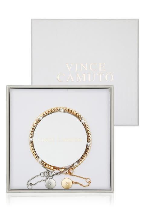 Set of 2 Curb & Line Chain Bracelets