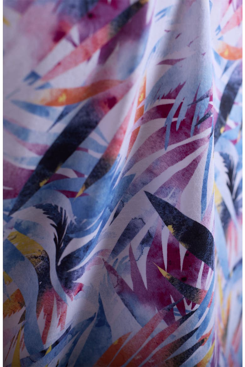 Hendrix Digital Abstract Palm Print Pima Cotton Polo, Alternate, color, PINK