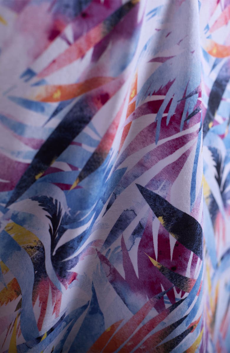 Bugatchi Hendrix Digital Abstract Palm Print Pima Cotton Polo, Alternate, color, Pink