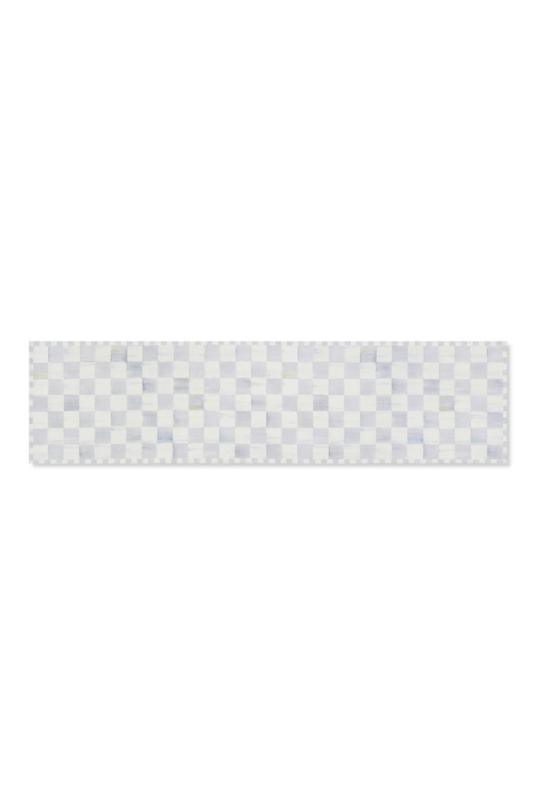 Sterling Check Washable Runner, Main, color, STERLING