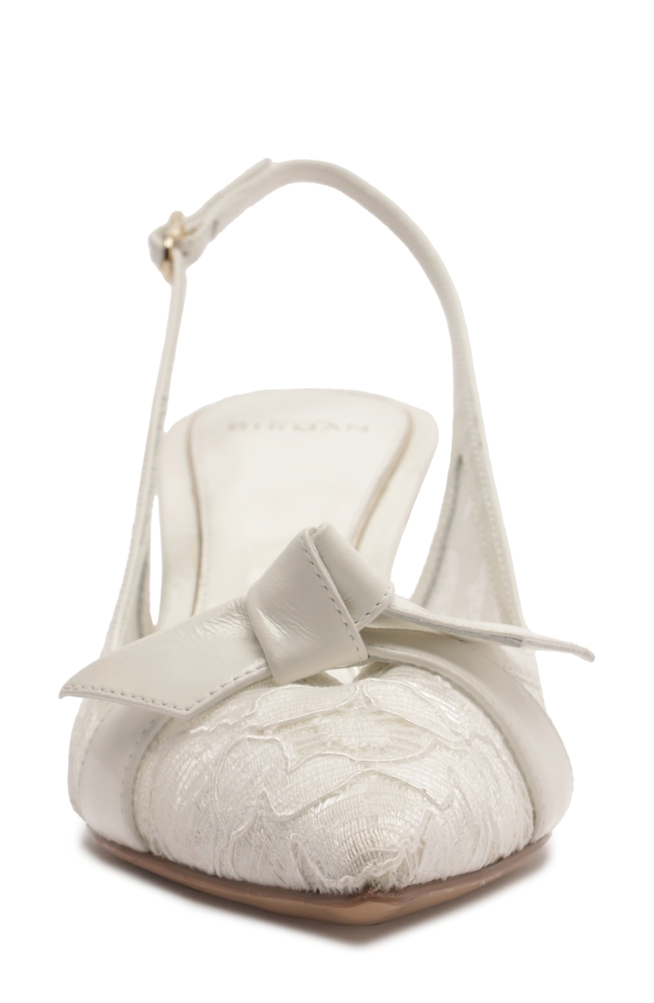 Alexandre Birman Clarita Classic Pointed Toe Slingback Pump, Alternate, color, Off White/ Ivory