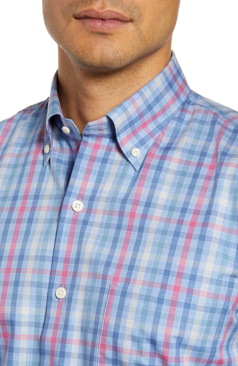 Peter Millar Baker Island Regular Fit Check Button-Down Sport Shirt, Alternate, color, 