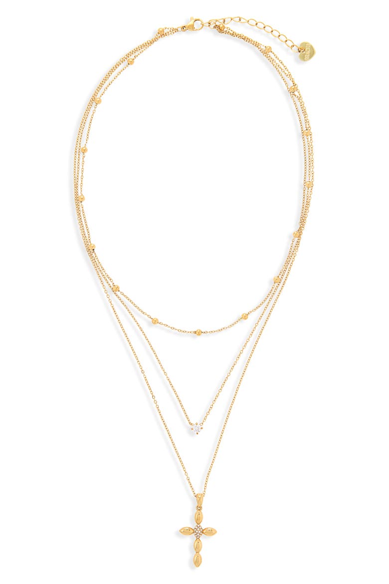 Glory Layered Necklace, Main, color, GOLD