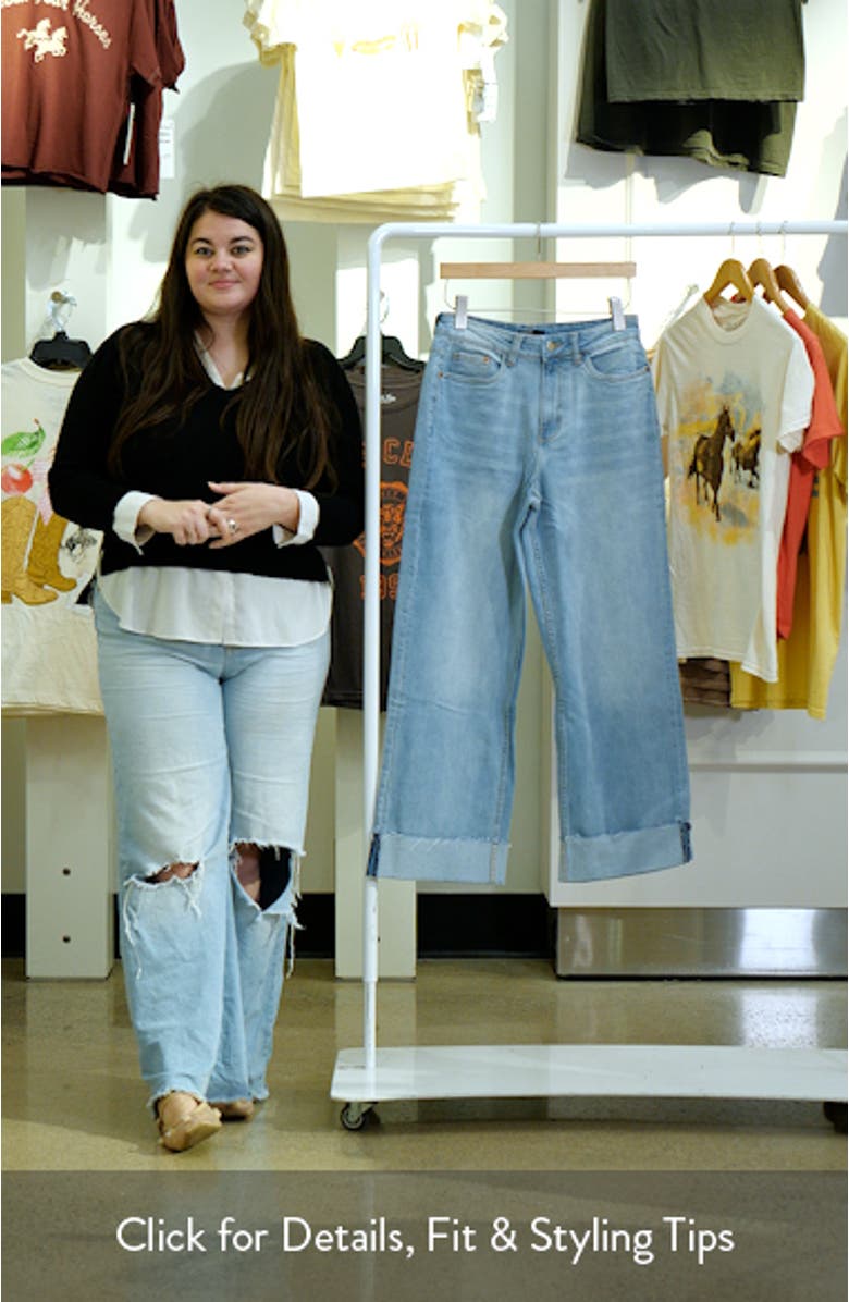 Turn Up Wide Leg Jeans, sales video thumbnail