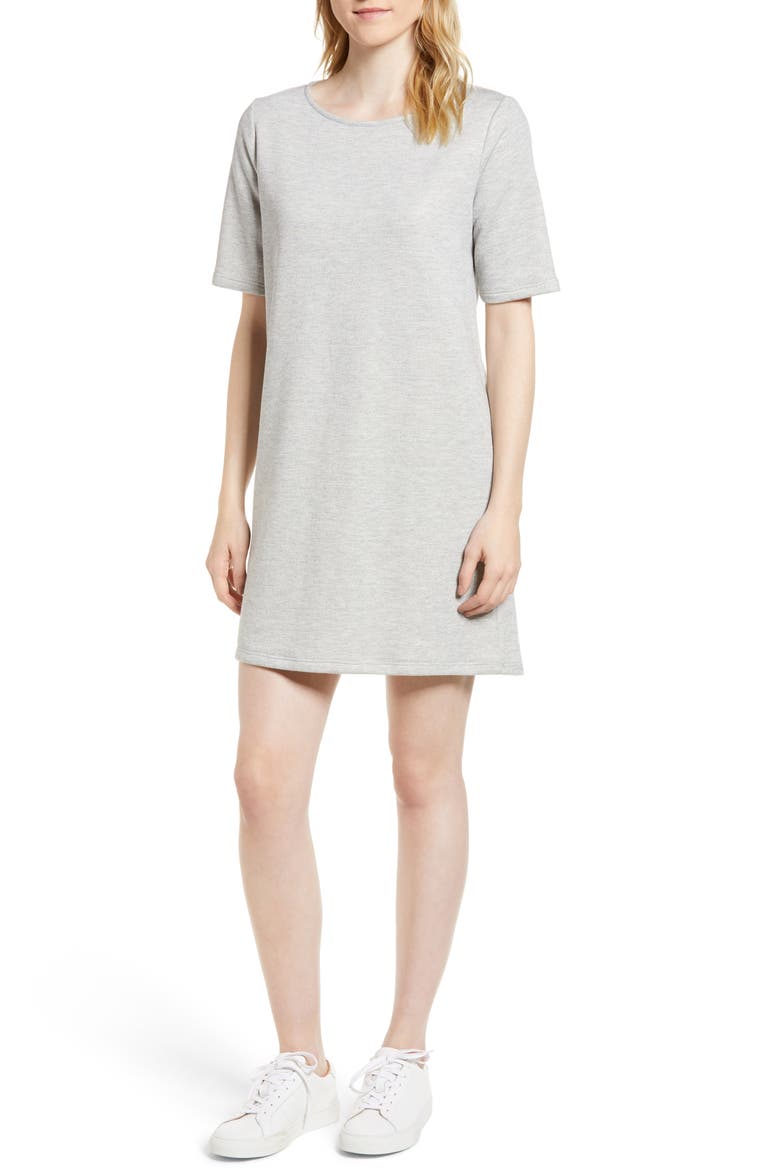 Gibson Pleat Back Minidress, Main, color, SOLID H GREY