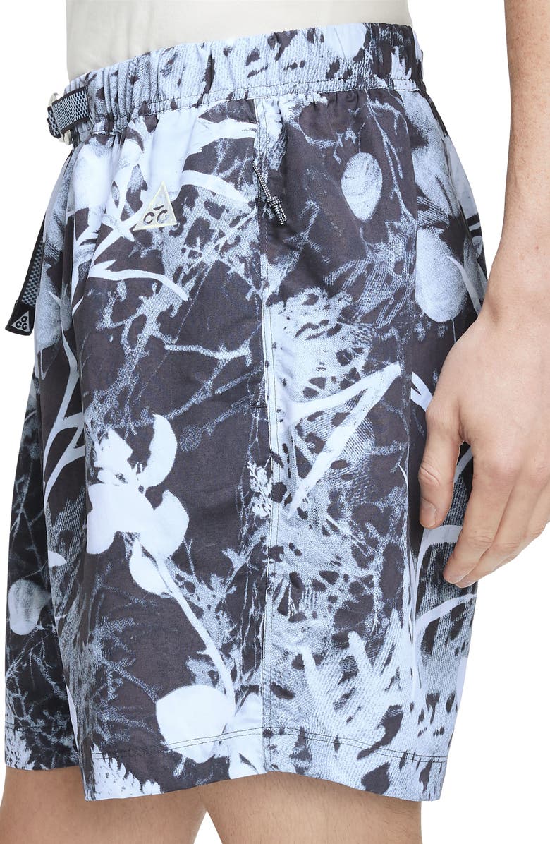 Nike ACG Water Repellent Floral Nylon Trail Shorts, Alternate, color, 