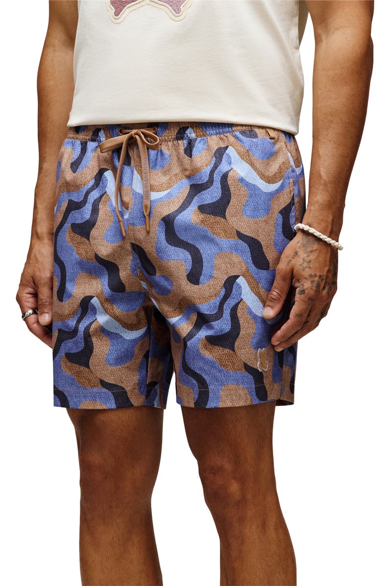 Psycho Bunny Dante Toasted Coconut Swim Trunks, Alternate, color, Toasted Coconut