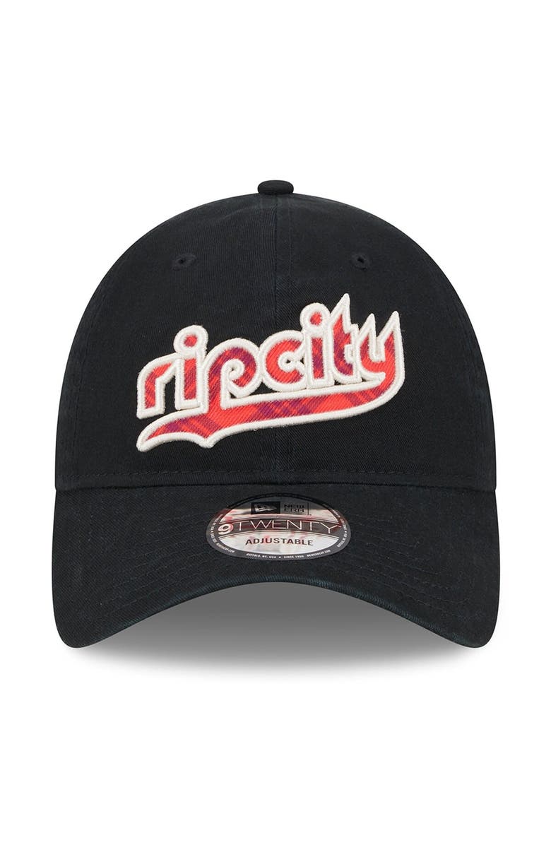 New Era Men's New Era Black Portland Trail Blazers 2023/24 City Edition 9TWENTY Adjustable Hat, Alternate, color,