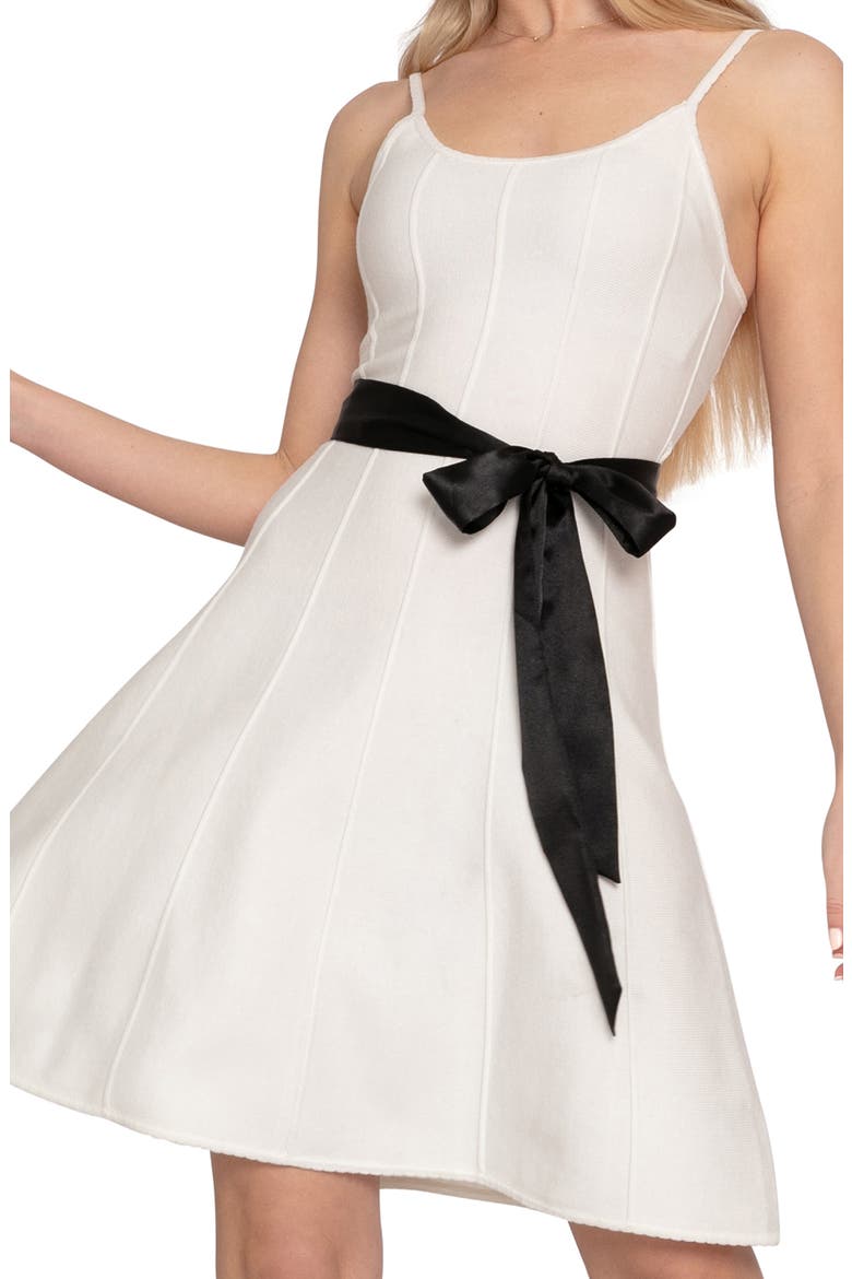 Love Her Madly Fit and Flare Knit Dress, Alternate, color, WHITE