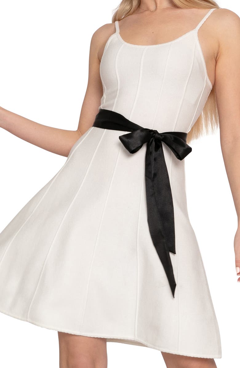 Belle & Bloom Love Her Madly Fit and Flare Knit Dress, Alternate, color, White