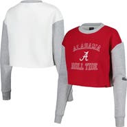 Hype and Vice Women's Hype and Vice Crimson Alabama Crimson Tide Colorblock Rookie Crew Pullover Sweatshirt