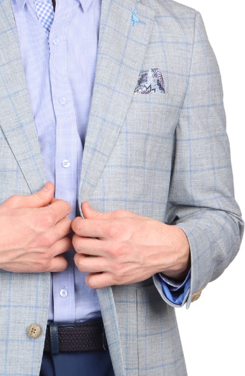 Shop Tailorbyrd Mélange Windowpane Sport Coat In Grey